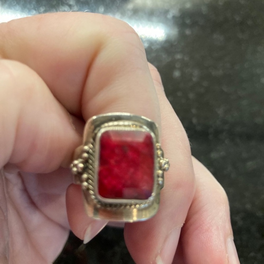 Ruby antique ring - Picture 3 of 6